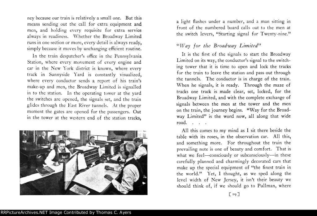 PRR "Broadway Limited," Pages 18-19, 1927